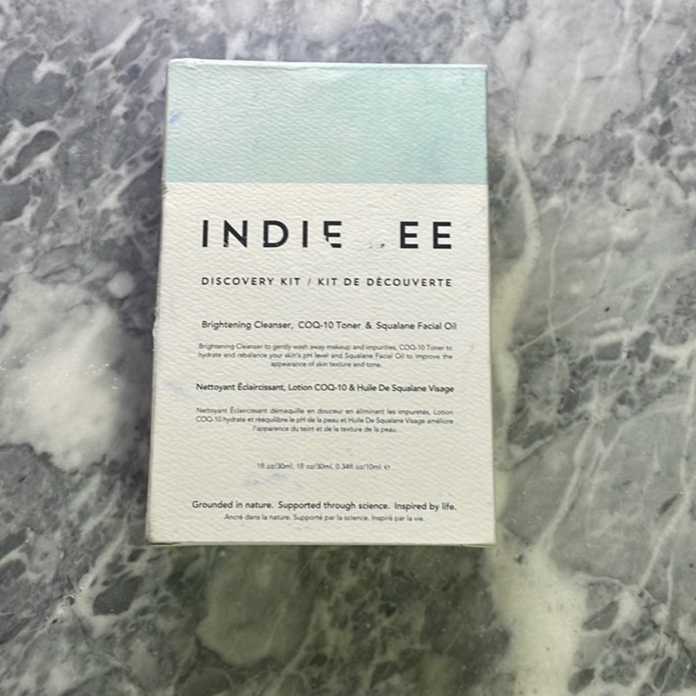 Indie Lee Discovery Kit Brightening Cleanser Toner Squalene Oil Set‎ Bundle